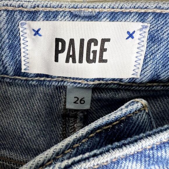 PAIGE Noella Straight Leg Jeans Coastline Medium Wash Soft Cotton Lyocell sz 26 - Picture 4 of 7